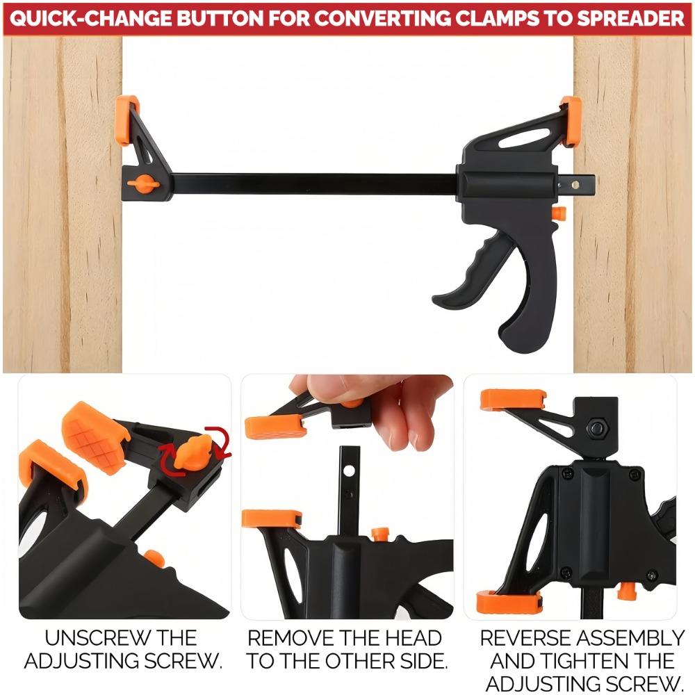 4 Inch Woodworking F Clamps 1/2/4PCS Portable Quick Ratchet Release Speed Squeeze Wood Working Clamps DIY Carpentry Hand Tool
