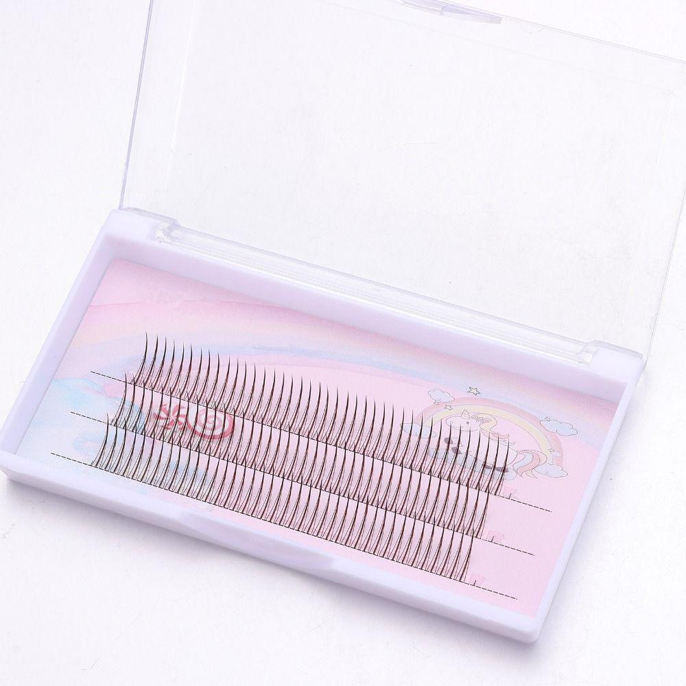 Black Brown Individual Lashes A/M Shape Lash Clusters 9-13mm DIY False Eyelashes  for Women