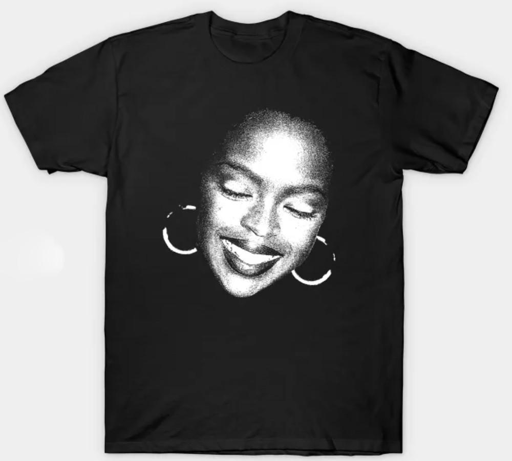 Lauryn Hill Singer Rapper  Adult Small-3XL Black Fan Art Unisex T-Shirt XXL