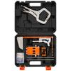 Pocket Hole Jig Kit, 12.7 to 38.1 mm Adjustable, Jig Pocket Hole System with Toolcase, C-Clamp, Step Drill, Hex Wrench, Drill Stop Ring, Square Drive