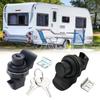 Plastic Press To Open Latches Elegant Black Push Button Lock Simple Installation Suitable for Boat Cabinets & Doors
