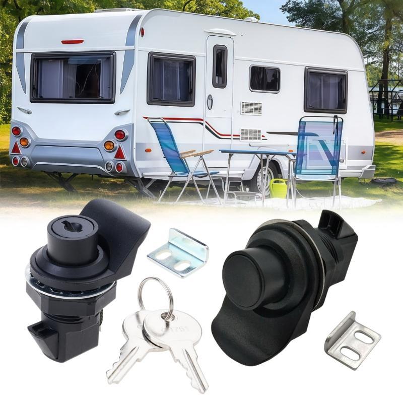 Plastic Press To Open Latches Elegant Black Push Button Lock Simple Installation Suitable for Boat Cabinets & Doors