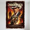 Indiana Jones and the Raiders of the Lost Ark Vintage Metal Tin Sign Retro Movie Poster Wall Decor for Bar Club Home Man Cave De