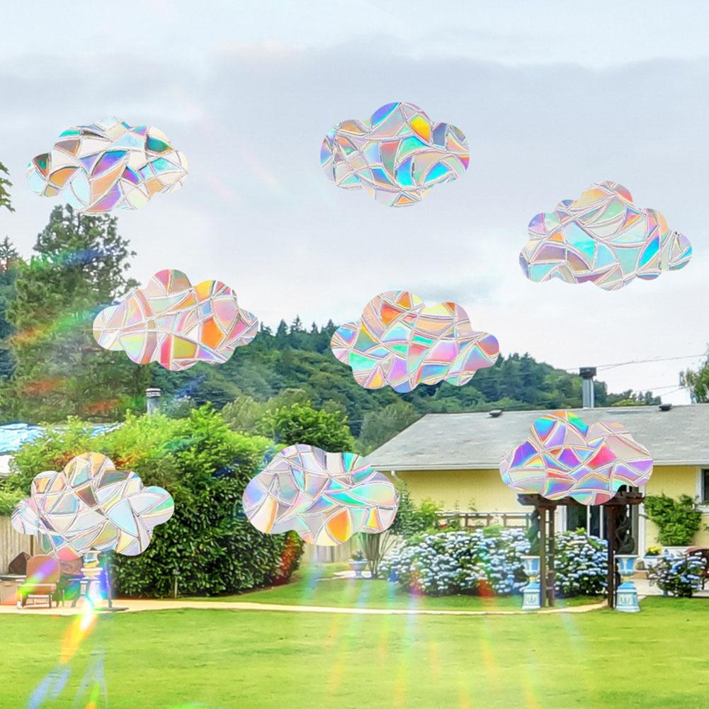Cloud Designs 3D Window Clings Captivating Sunlight Display Hassle-Free Installation Innovative Static Adhesion