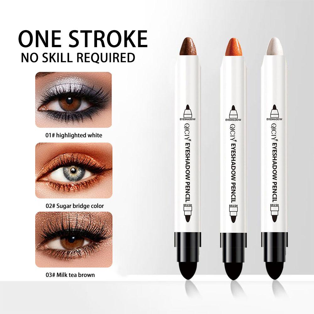 Multi-color Eyeshadow Stick Eyeshadow Pen Waterproof and Sweat-proof Pearlescent Eyeshadow Does Not Smudge.