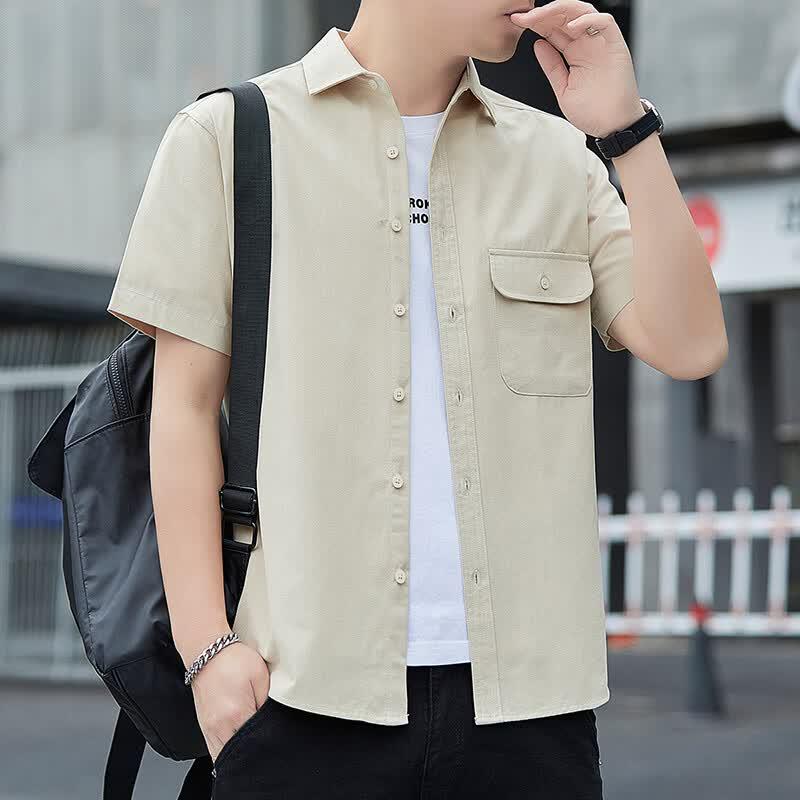 Pierre Cardin Men s Pure Cotton Short-Sleeve Casual Work Shirt XL