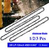 1/2/3 Pcs 12 Inch Metal Chainsaw Chain Spare Parts 45 Drive Links Saw Chain 3/8" LP .043" Gauge Semi Chisel For Wood Cutting