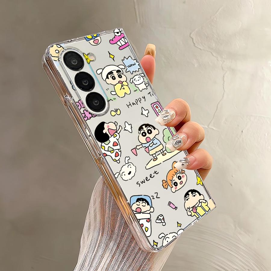 

Case for Samsung Galaxy ZFold4 ZFold5 ZFold3 ZFold6 Z Fold 7 6 5 4 3 ZFold7 Back Phone Cover Shark Crayon Shin Chan Galaxy Z Fold5