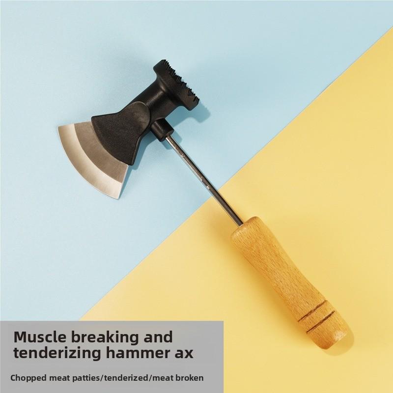 Double-sided Axe for Bone and Meat Chopping Multi-functional Household Kitchen Stainless steel Meat Floss Hammer