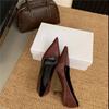 Fashion Shoes Woman Flats Modis Autumn Low Heels Pointed Toe Shallow Mouth Casual Female Sneakers Dress 2025 Fall Leopard Comfortable PU