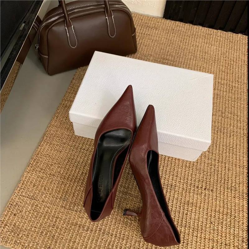 Fashion Shoes Woman Flats Modis Autumn Low Heels Pointed Toe Shallow Mouth Casual Female Sneakers Dress 2025 Fall Leopard Comfortable PU