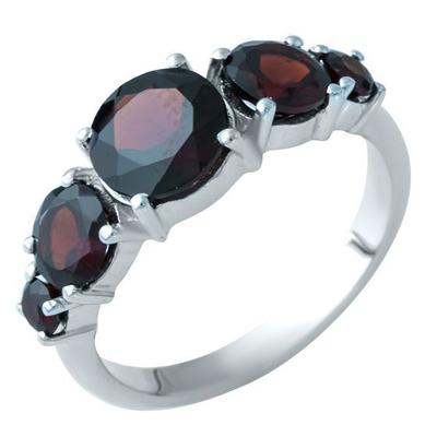 Silberring mit natürlichem Granat 2,987 ct (1914793)
