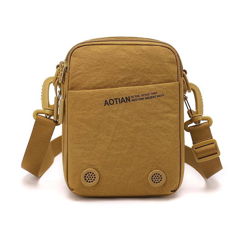 Sac bandoulière léger en nylon pour hommes femmes Sac messager décontracté à bandoulière avec poches zippées