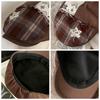 Y2k Star Plaid Beret American Painter Cap Casual Newsboy Cap  Spicy Girls