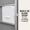 RV Screen Door Slider 12 Inch Plastic Slide Panel with Handle - Integrated Slide Stop for Smoother Sliding RV Door Part Replacement for Trailer Campe
