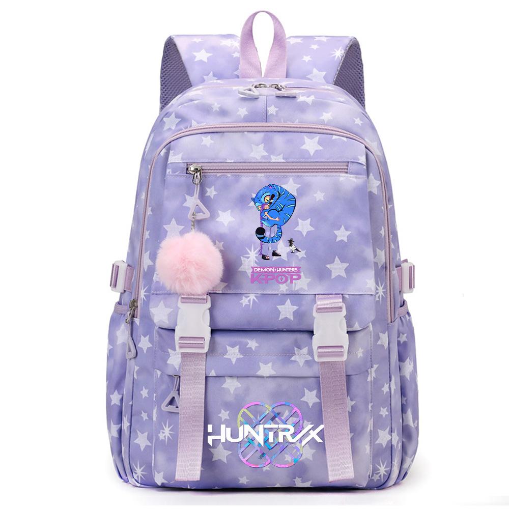 Anime K-Pop Demon Hunters Printed Backpack Large Capacity Bookbag Laptop Unisex Student Boy Girl School Bag Large Capacity Travel Outdoor Bag Gift