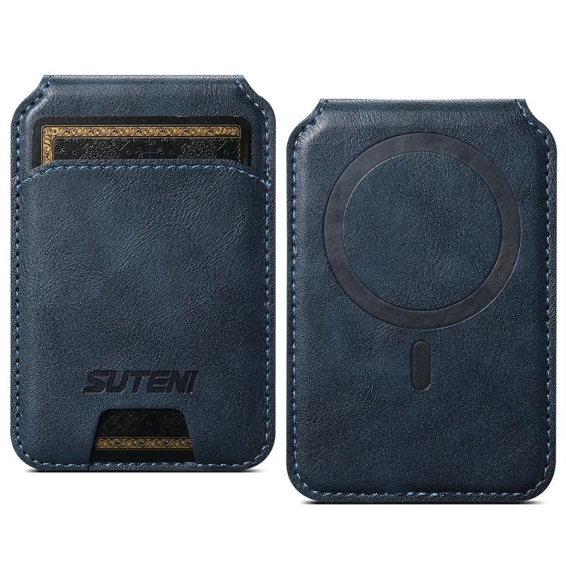

EUCAGR PU Leather Wallet Case For iPhone 15 Pro 14 Plus 13 12 Pro Max Magsafe Wireless Charging Card Holder with MagSafe Magnet синий
