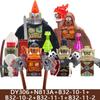 Medieval Castle Soldier Figures Building Blocks Knight Orc Warrior Dragon Wolf Animals Battle Flags Accessories Bricks Toys Boys