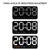 Electronic Wall Clock Temperature Date Table Clock Wall-mounted Dual Alarms Digital LED Clocks for Home Bedroom Voice Control
