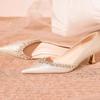 Temperament celebrity royal sister light and familiar style high heels with cheongsam engagement shoes are not tired and happy mother-in-law