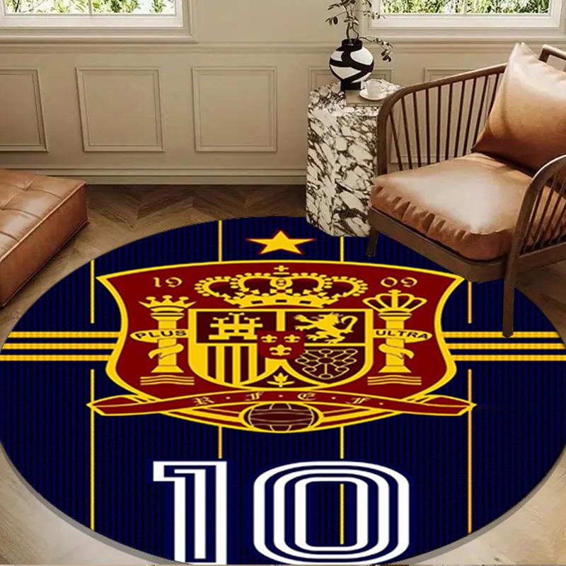 Spain National Football Team Round mat, Anti-slip Circle Carpet Chair rug For livingroom,Bedroom, doormat home decor Gift Christmas Gifts