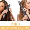 2 In 1 Hair Straightener And Curler Tourmaline Ceramic Twisted Flat Iron Straightening And Curling With LCD For Hair Styling