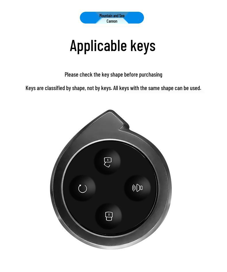 Compatible 2023 Shanhai Cannon Key Cover 3.0T Great Wall Pickup Metal Protector Keychain