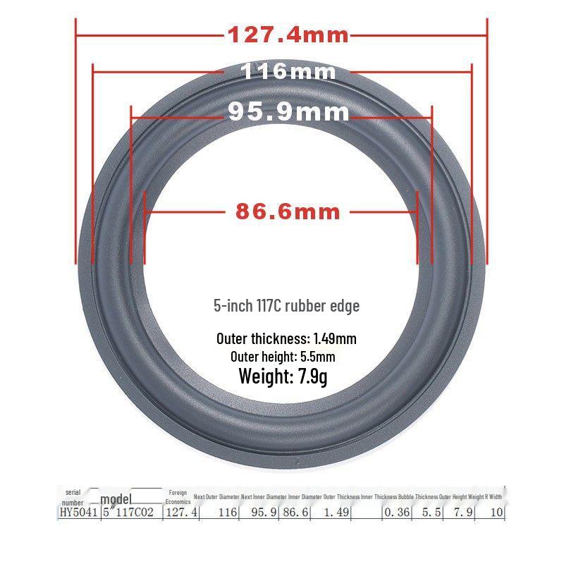 Speaker Repair Parts: 3-Inch To 10-Inch Rubber Surround Suspension Rings