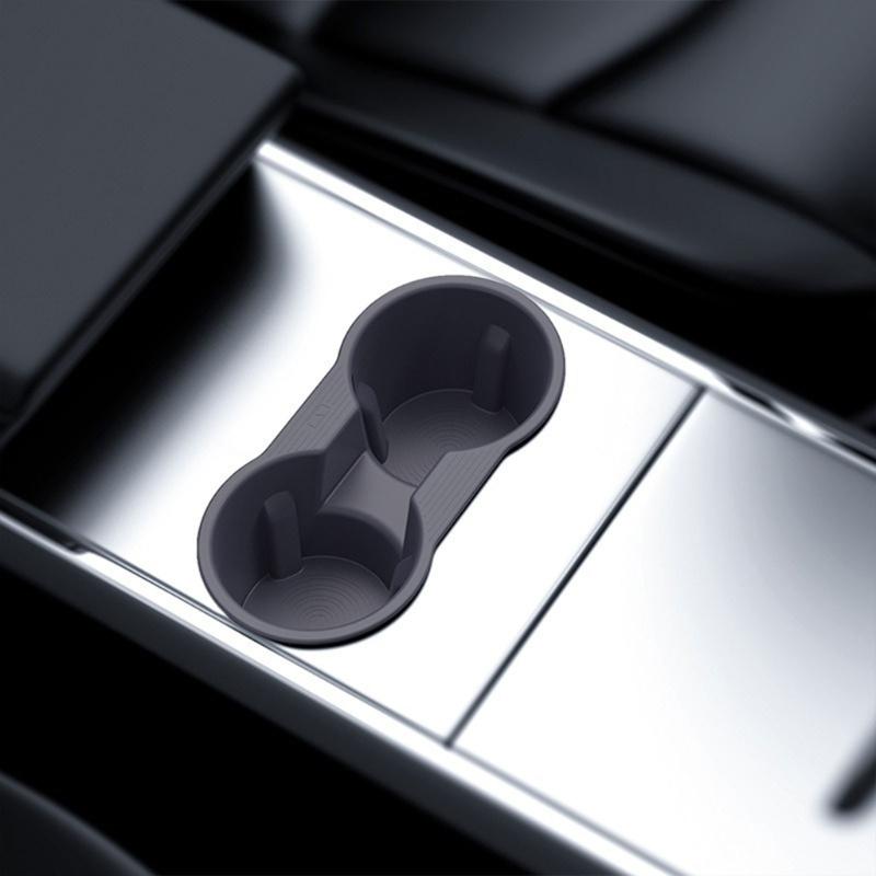 Inserto in Silicone per Portabicchieri nella Console Centrale, Portabevande Protettivo in Silicone, Inserto Antiscivolo per Portabicchieri per Auto