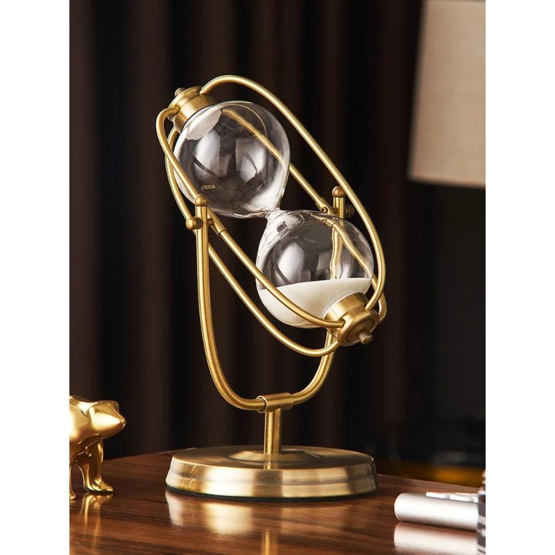 Creative Hourglass Timer Ornaments Light Luxury High-End Bookcase Desktop Furnishings Living Room Wine Cabinet Soft Decorations
