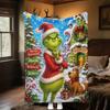 Christmas Gift Comedy Movie How the Grinch Stole Christmas blanket home warming, four season bed decoration sofa cover flannel throwing blanket K23