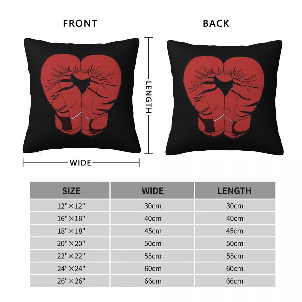 Red Boxing Gloves Such As Heart Square Pillowcase Pillow Cover Cushion Throw Pillow for Home Bedroom Car