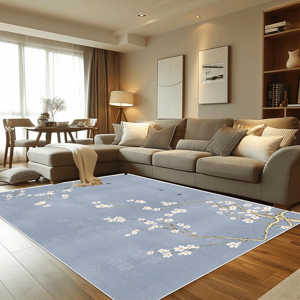 Chinese Style Flower Carpets for Living Room Retro Decoration Carpet Home Hall Sofa Area Floor Mat Bedroom Hallway Large Rugs