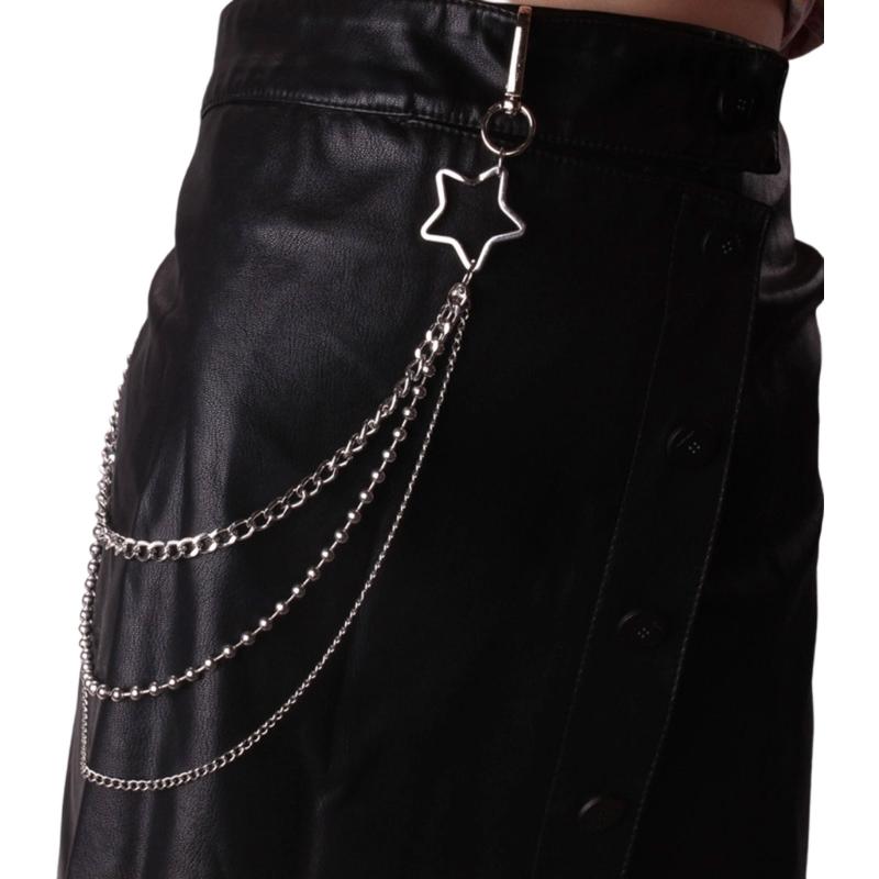 Adjustable Multi Layer Metal Pants Chain Belt Accessory For Women Men Fashionable Stylish Design Lightweight