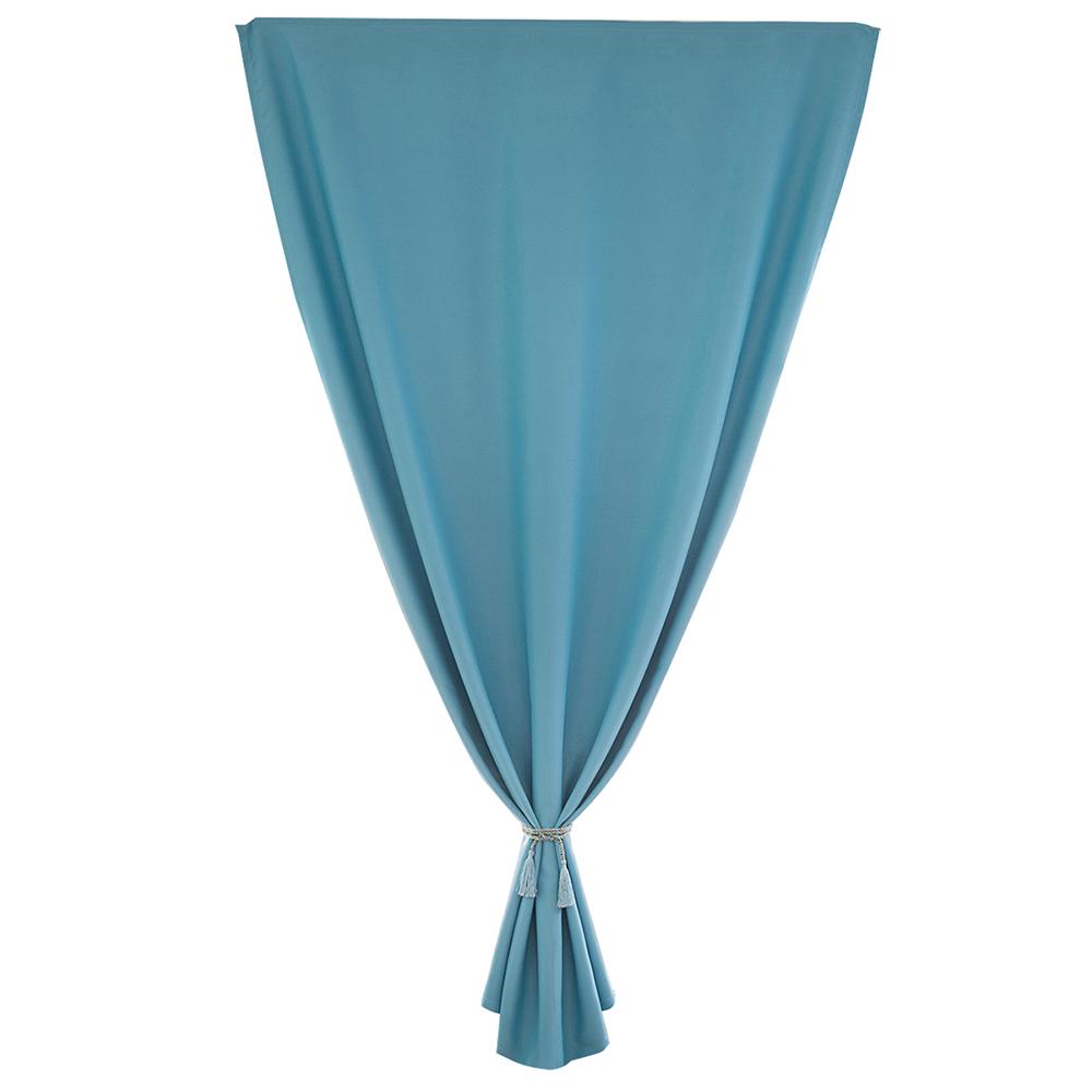 

1 шт., занавеска Aoresac для дома, простая однотонная затемняющая двухсторонняя ткань на липучке для дома 100cm * 150cm синий