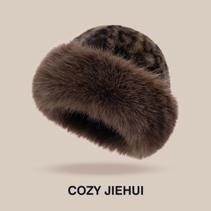 Winter warm wool hat fleece basin hat women's Mongolian northeast hat women's winter bucket hat Korean version of Baimao hat