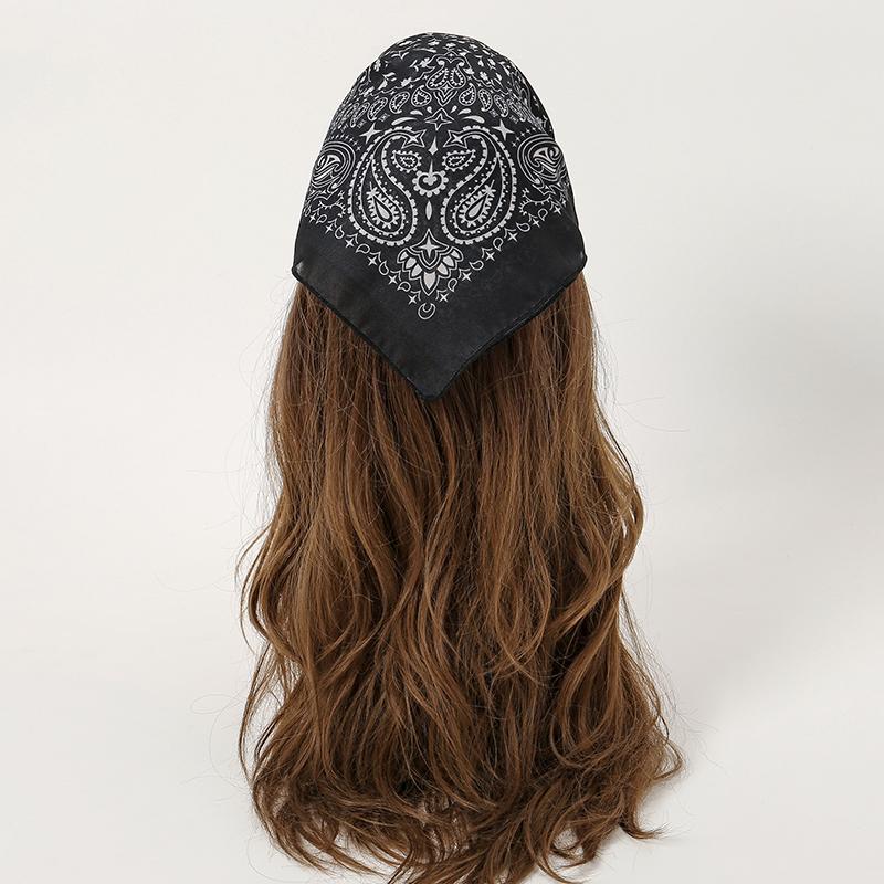 Mode Hip Hop Bandana Outdoor Unisex Schwarzes Haarband Halstuch Kopfbedeckung Handgelenkbandagen Kopftuch Quadratische Schals Taschentuch mit Aufdruck