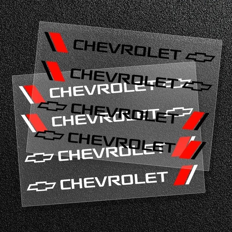 4Pcs Car Logo Door Handle Performance Stickers For Chevrolet Cruze TRAX Aveo Lova Sail EPICA Captiva Malibu Volt Camaro Cobalt