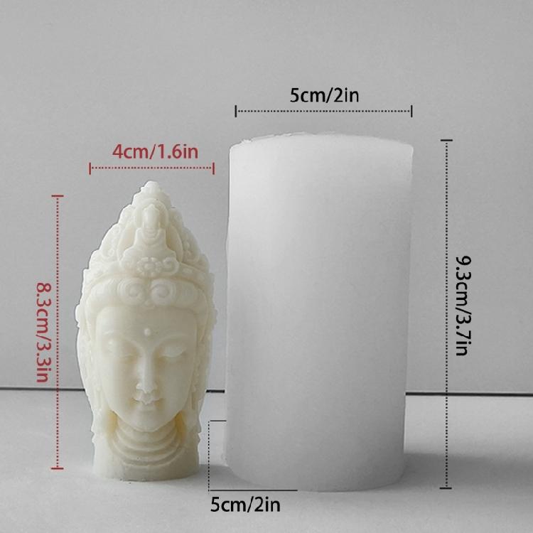 3D Buddhas Candle Mold Handmade Soap Resin Mould DIY Cake Chocolate Silicone Mold
