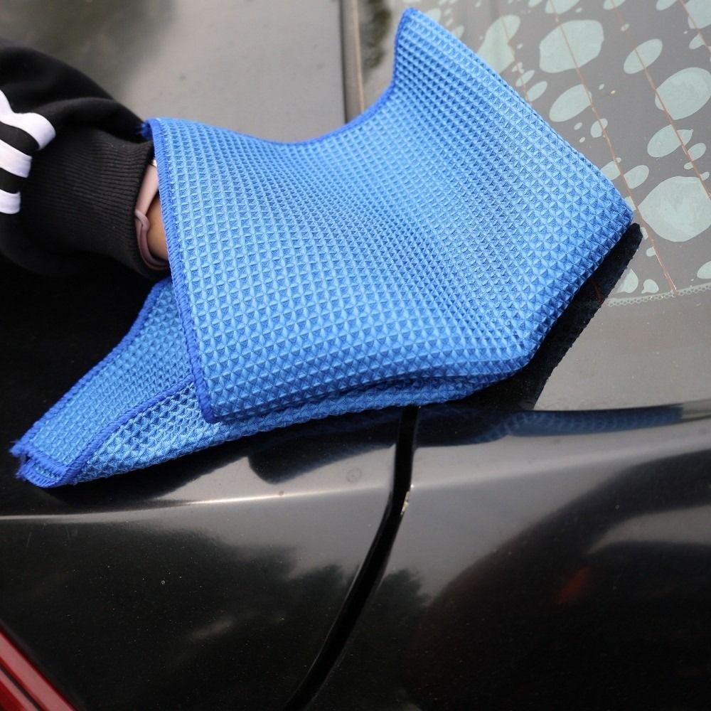 Waffle Weave Glass Wash Towel Auto Cleaning Accessories Strong Water Absorbent Towels