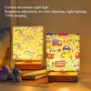 USB LED Solid Wood Fabric Desk Lamp for Children's Study Room Bedroom Decor
