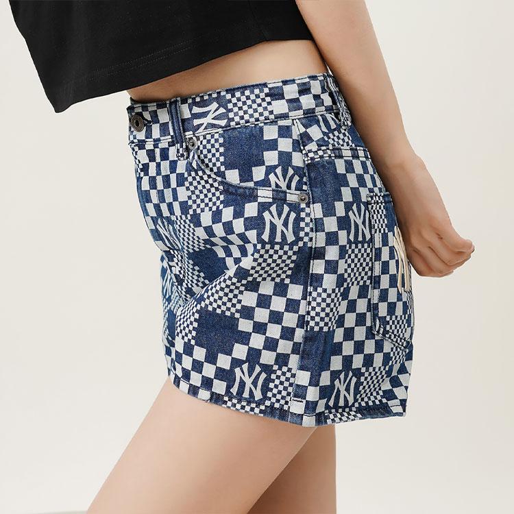 New MLB Denim Shorts Women's Blue 3FDPM0323-50BLS