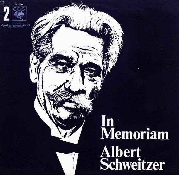 

LP Record ALBERT SCHWEITZER In Memoriam Albert Schweizer Vol. 2 S72194 CBS Germany Classical Used