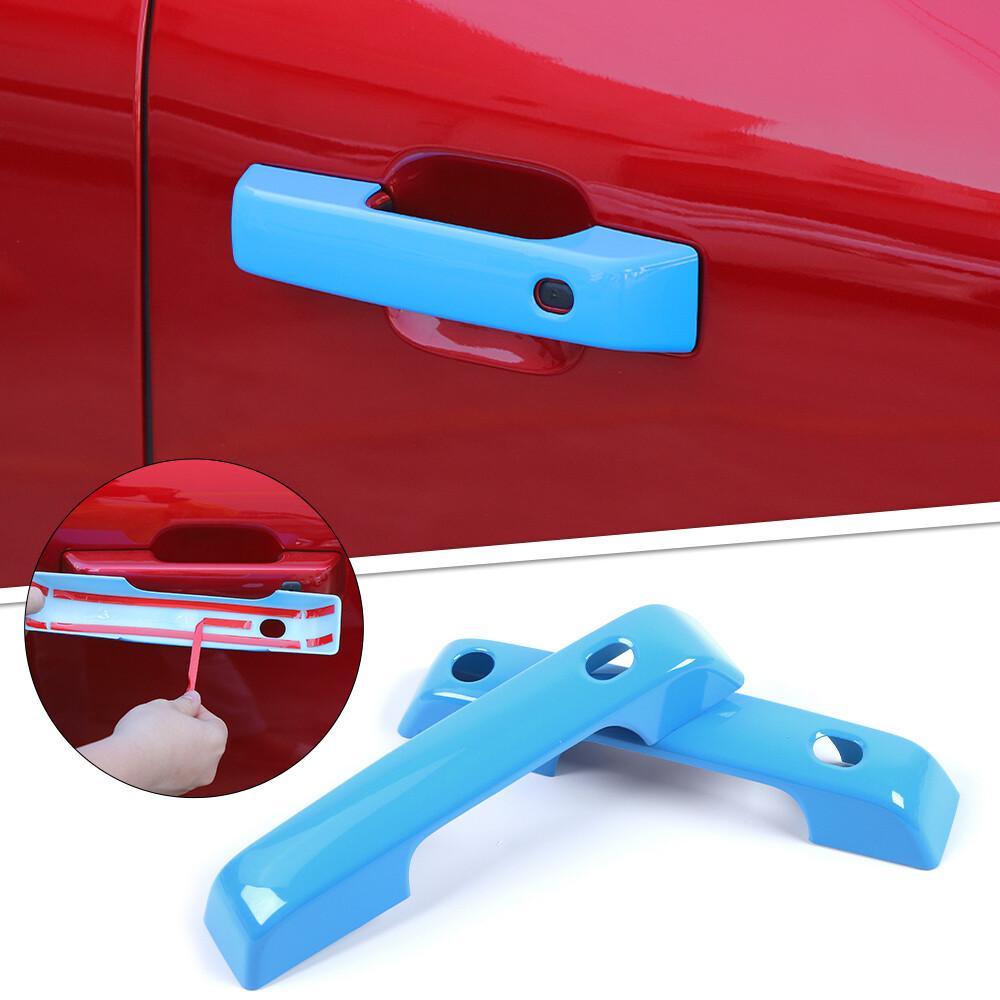Light Blue Exterior Door Handle Cover Trim Decor For Ford F150 2021+ Accessories