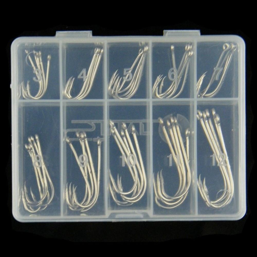 50Pcs Long Shank Fish Hooks Long Shank Fishing Baits Hooks Fishing Lures Hooks Freshwater Fishing