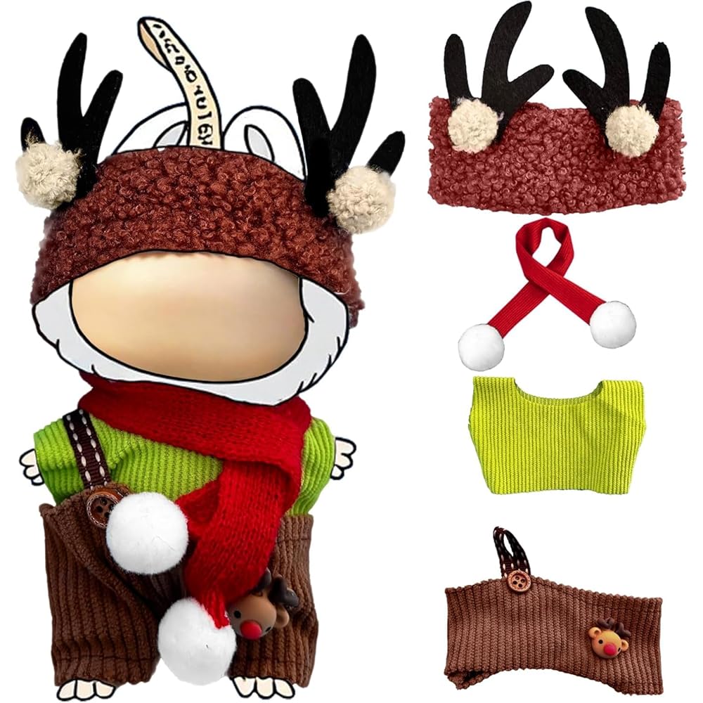 Ruokey Doll Clothes Set for 15cm and 17cm Plush Toys Cute Costume Accessories Outfit
