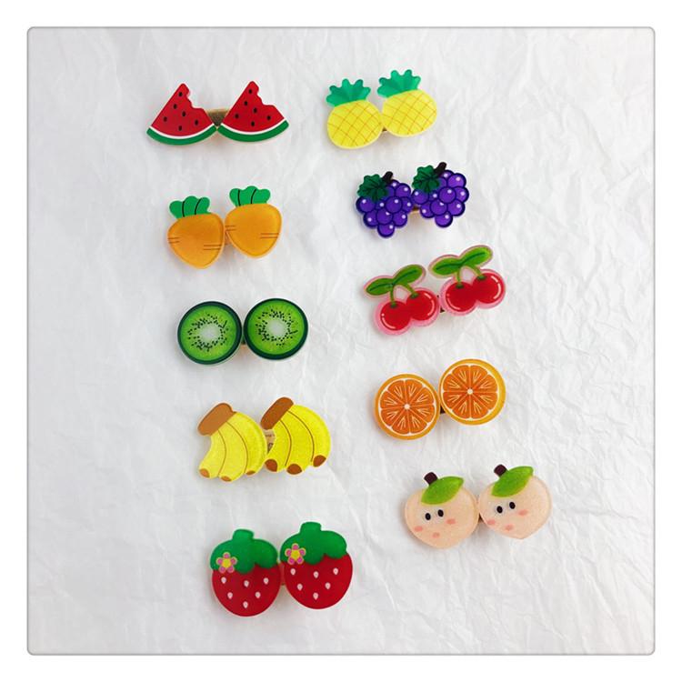 Charming Fruit Hair Clips: Cute Bangs Accessories and Trendy Acrylic Side Clips