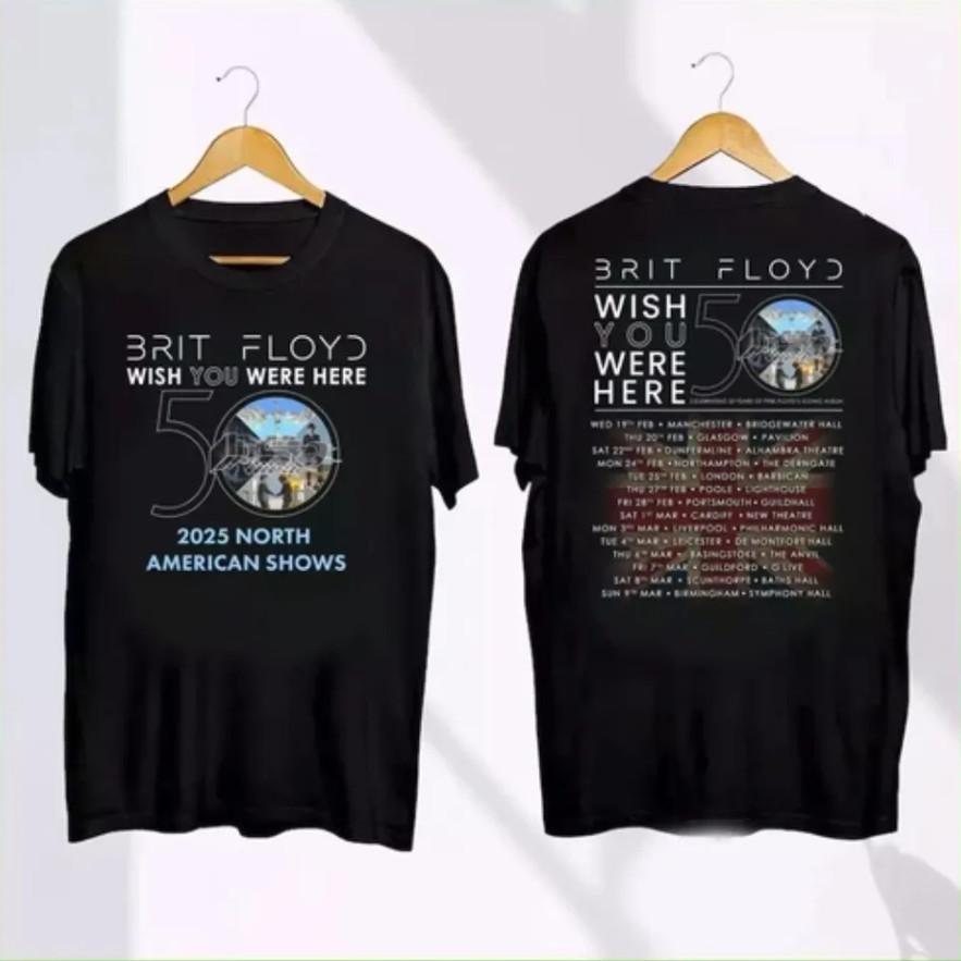 Brit Floyd 2025 Tour T-Shirt – “Wish You Were Here” 50th Anniversary Men’s Heavy