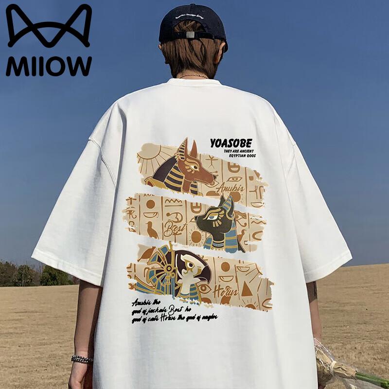 

MiiOW Unisex Loose Fit Summer Crewneck T-Shirt 5XL