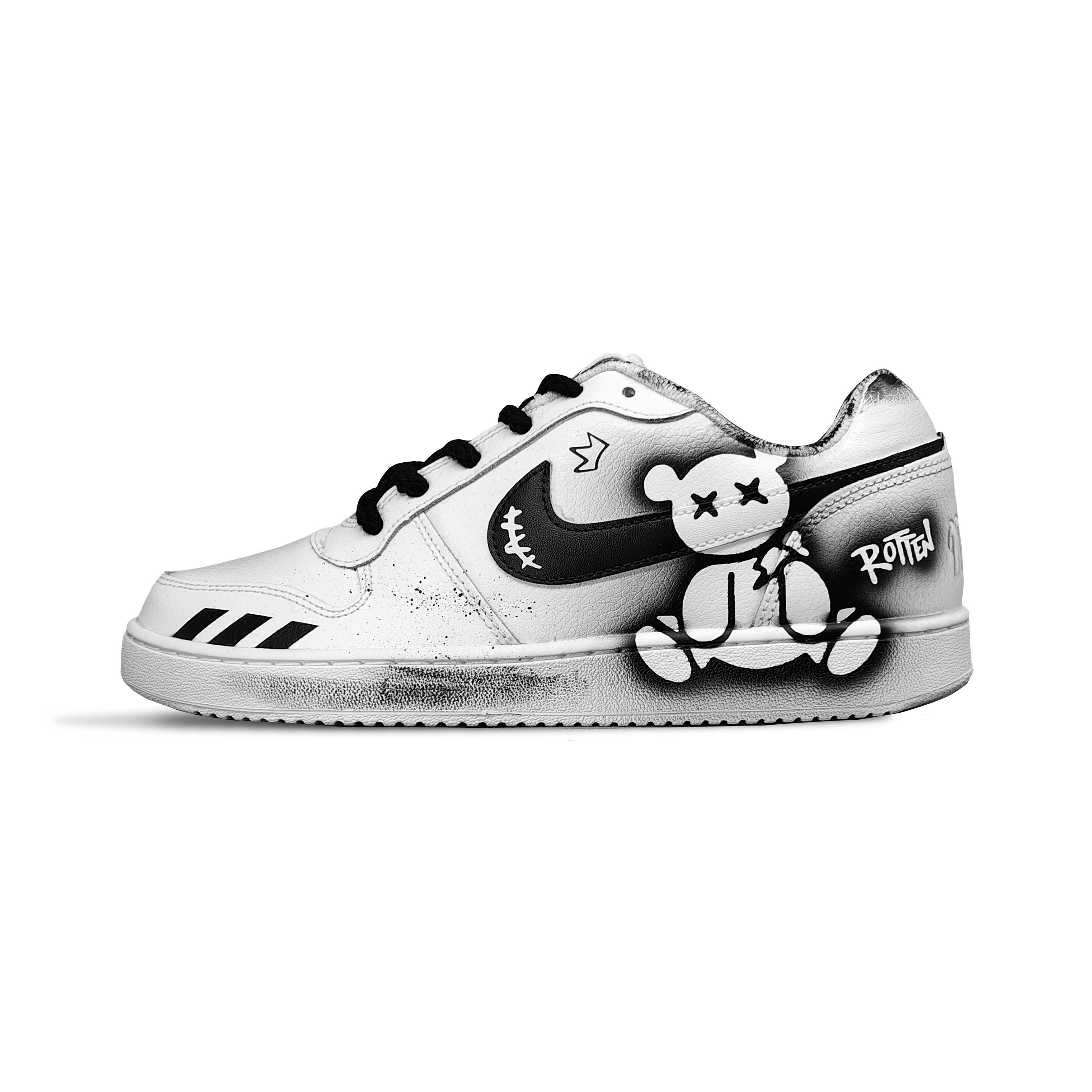 

Nike EBERNON Tower Rabbit Slip Resistant Cushioning Abrasion Resistant Low top Skateboard Shoes Men s Black AQ1775-100(TeamEight-02) 44